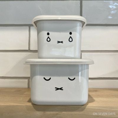 ミッフィーフェイス］深型角容器2点セット／miffy ｜オンセブンデイズ