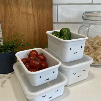 ミッフィーフェイス］深型角容器2点セット／miffy ｜オンセブンデイズ