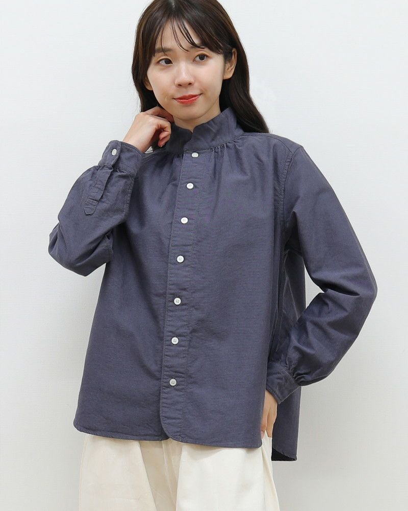 新品・未使用 ダナファヌル オックス スタンドカラーシャツ Dana Faneuil ダナファヌル スタンドカラーシャツ オックスフォード
