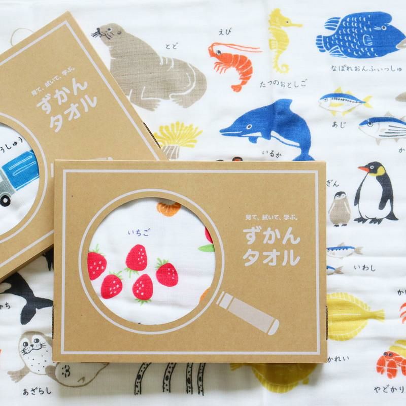 ずかんタオル ミニバスタオル 箱入り ｜オンセブンデイズ【公式通販】