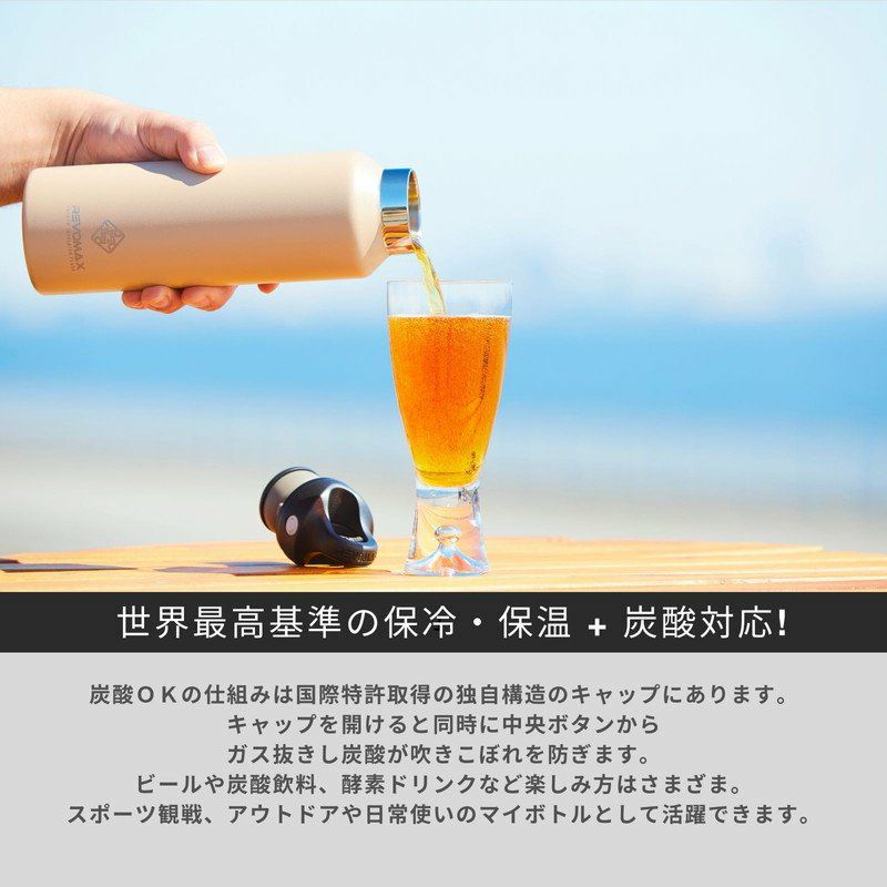 REVOMAX］炭酸ボトル 12oz SLIM 355ml／レボマックス ｜オンセブン