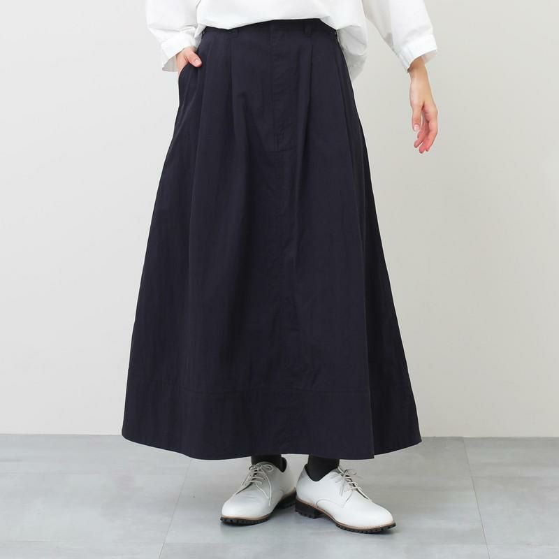 【中古】DANTON ネイビー フレアスカート36 DANTON - ダントンハイウエスト ロングスカート ネイビー 36の通販 by