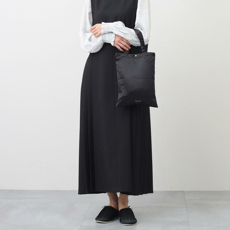 mallet］ヒールスリッパ リボン セレモニースリッパ 携帯バッグ付き