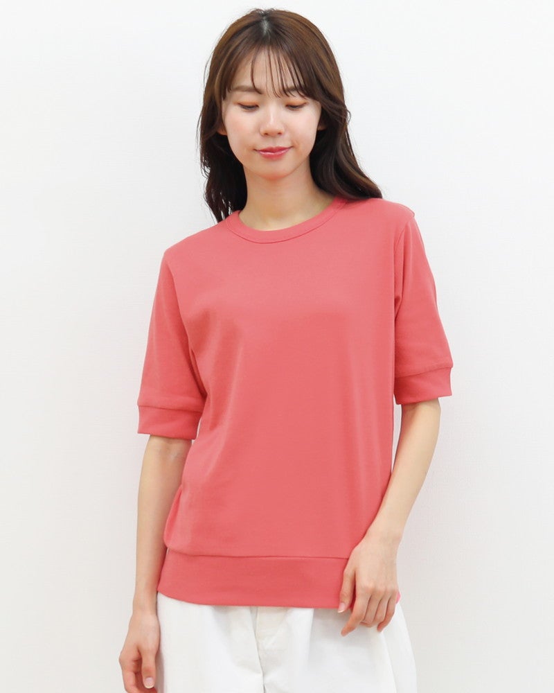 10％OFF】［NOUVELLES DU PARADIS］トロワフライス5分袖クルーネック