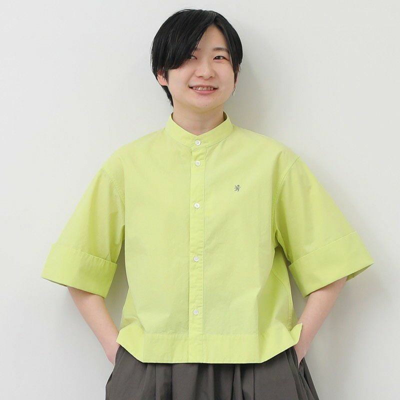 10％OFF】［GYMPHLEX］スタンドカラー半袖シャツ／ジムフレックス