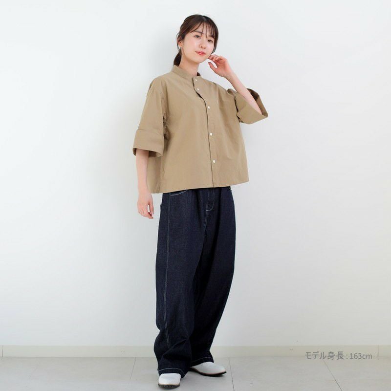 10％OFF】［GYMPHLEX］スタンドカラー半袖シャツ／ジムフレックス