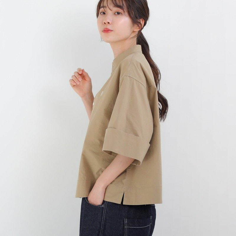 30％OFF】［GYMPHLEX］スタンドカラー半袖シャツ／ジムフレックス