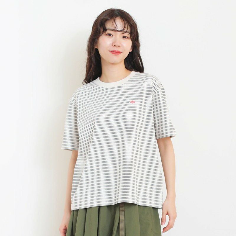 DANTON］ストライプショート丈半袖Tシャツ／ダントン ｜オンセブン