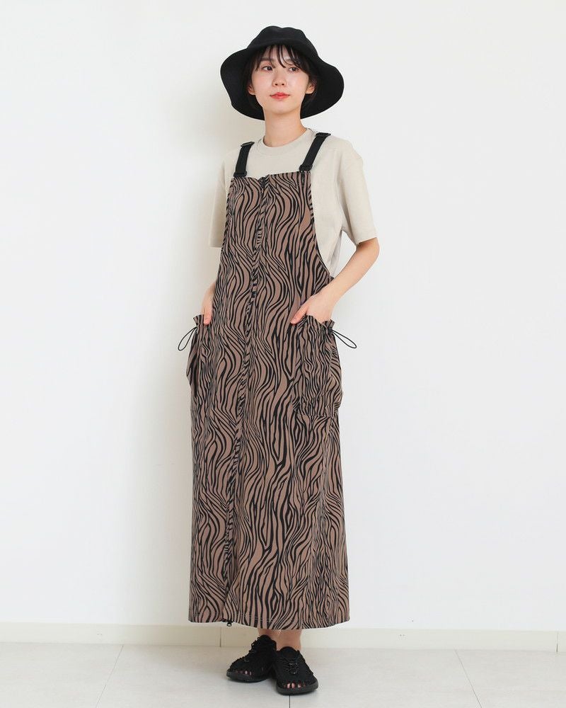 30％OFF】［THOUSAND MILE］フロントジップサロペットワンピース