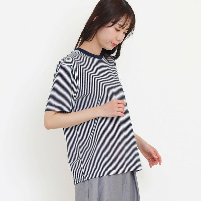 ［DANTON］ストライプロゴTシャツ