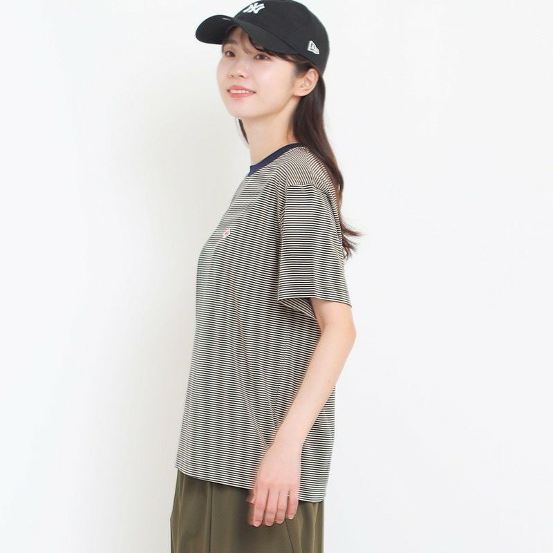 ［DANTON］ストライプロゴTシャツ