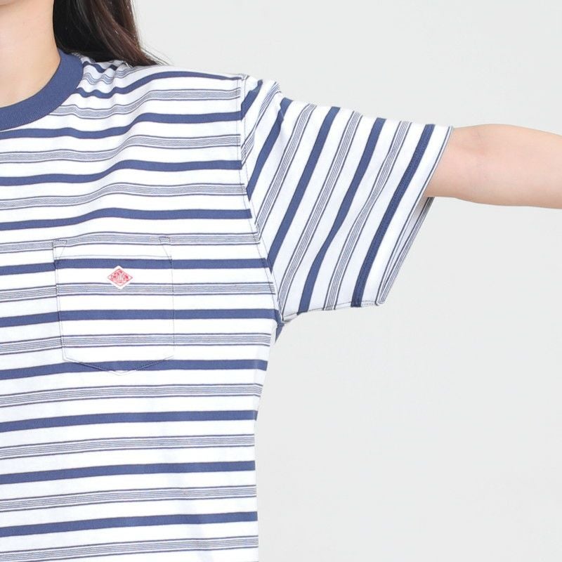 ［DANTON］ストライプポケットTシャツ