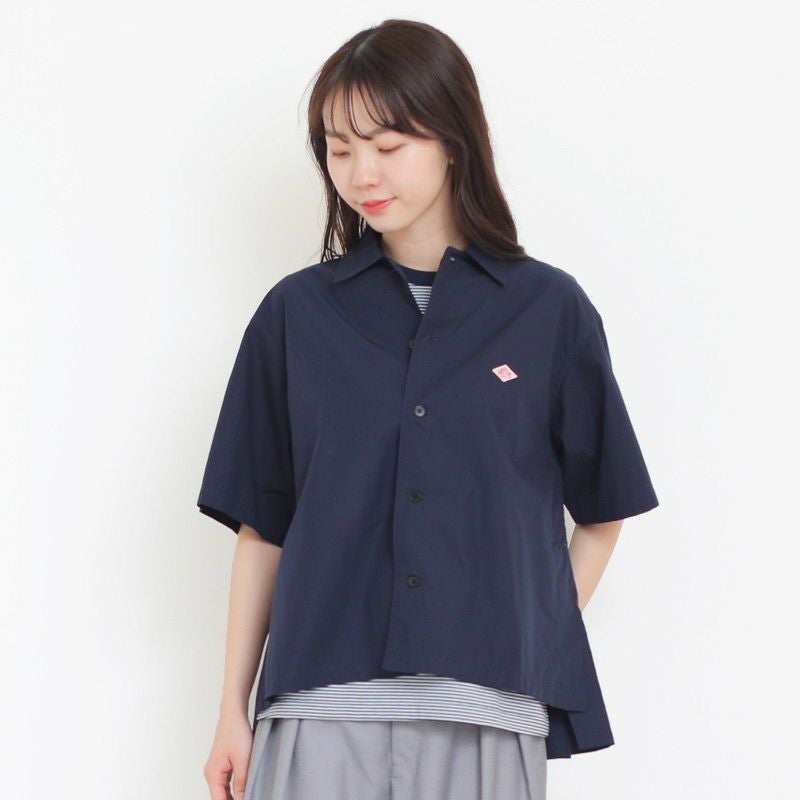 ［DANTON］コットンポプリン半袖シャツ