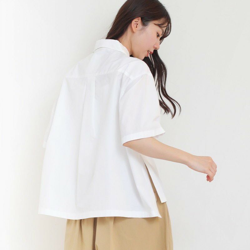 ［DANTON］コットンポプリン半袖シャツ