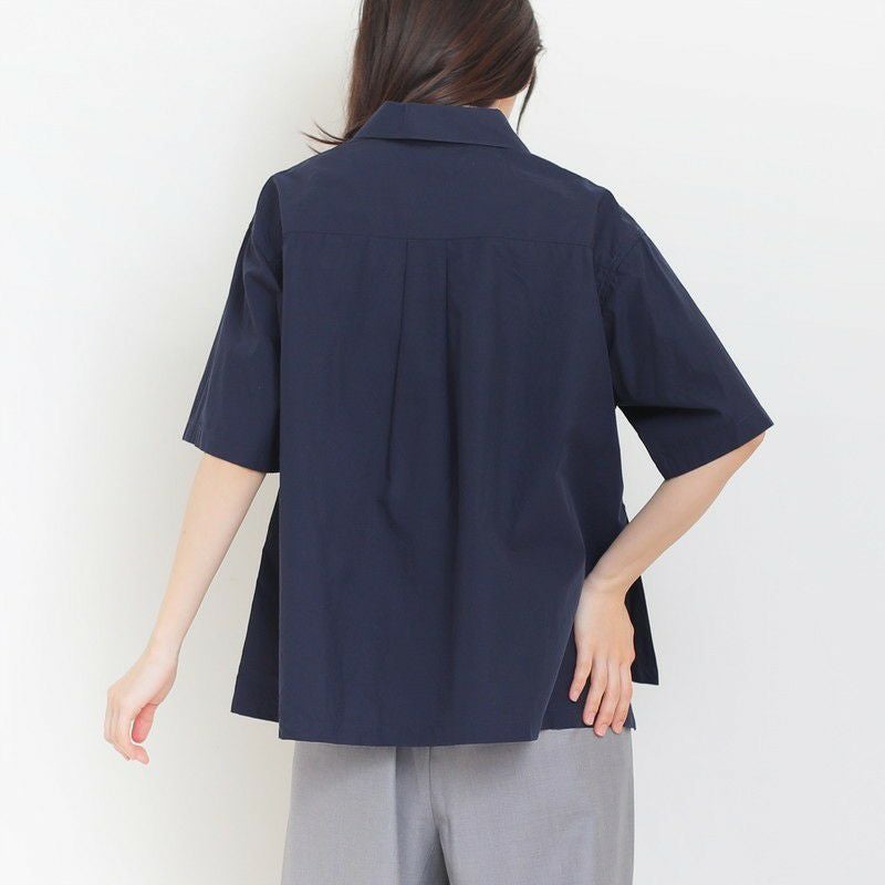 ［DANTON］コットンポプリン半袖シャツ