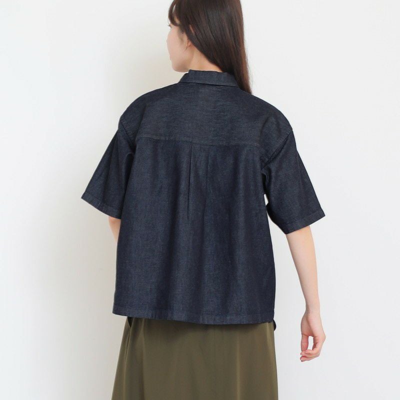 ［DANTON］ダンガリー半袖シャツ