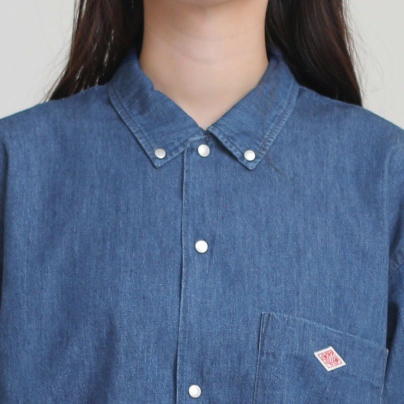 ［DANTON］ダンガリー半袖シャツ