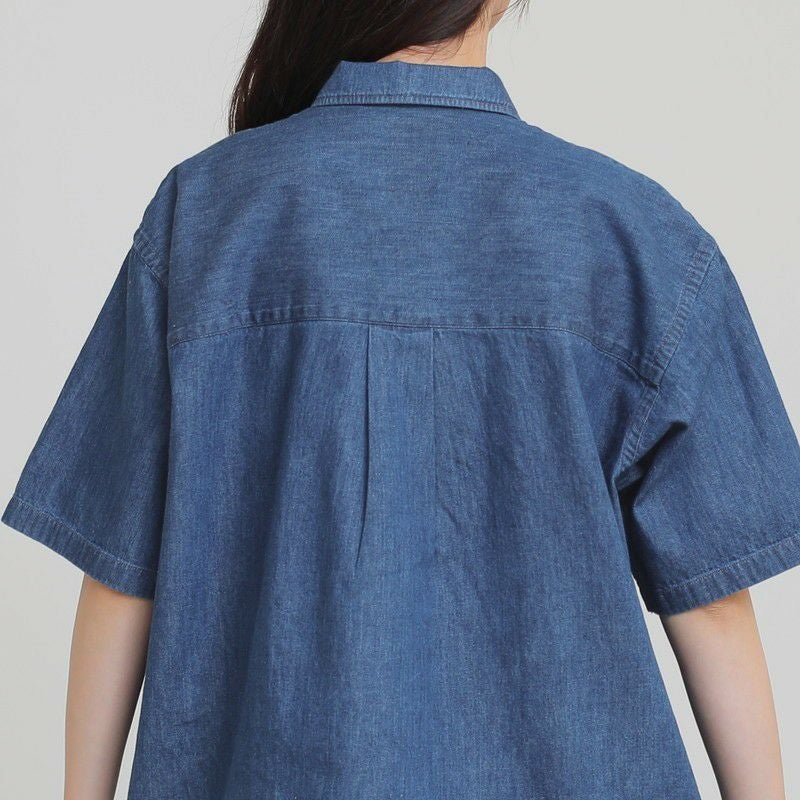 ［DANTON］ダンガリー半袖シャツ