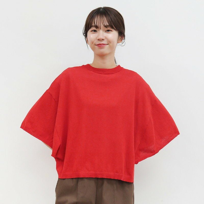 mao made］シャリコットン2WAYハーフスリーブプルオーバー／マオメイド