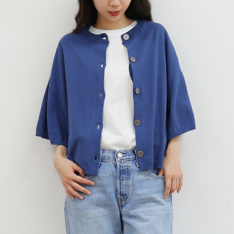 mao made］シャリコットン2WAYハーフスリーブプルオーバー／マオメイド