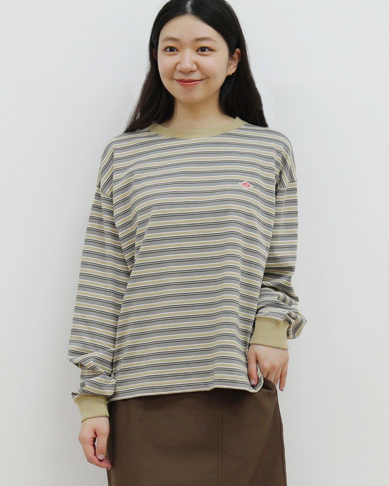 美品 ボーダーロンT 80 カフェ FRUIT OF THE LOOM（フルーツオブザルーム） tシャツ ボーダー長袖T