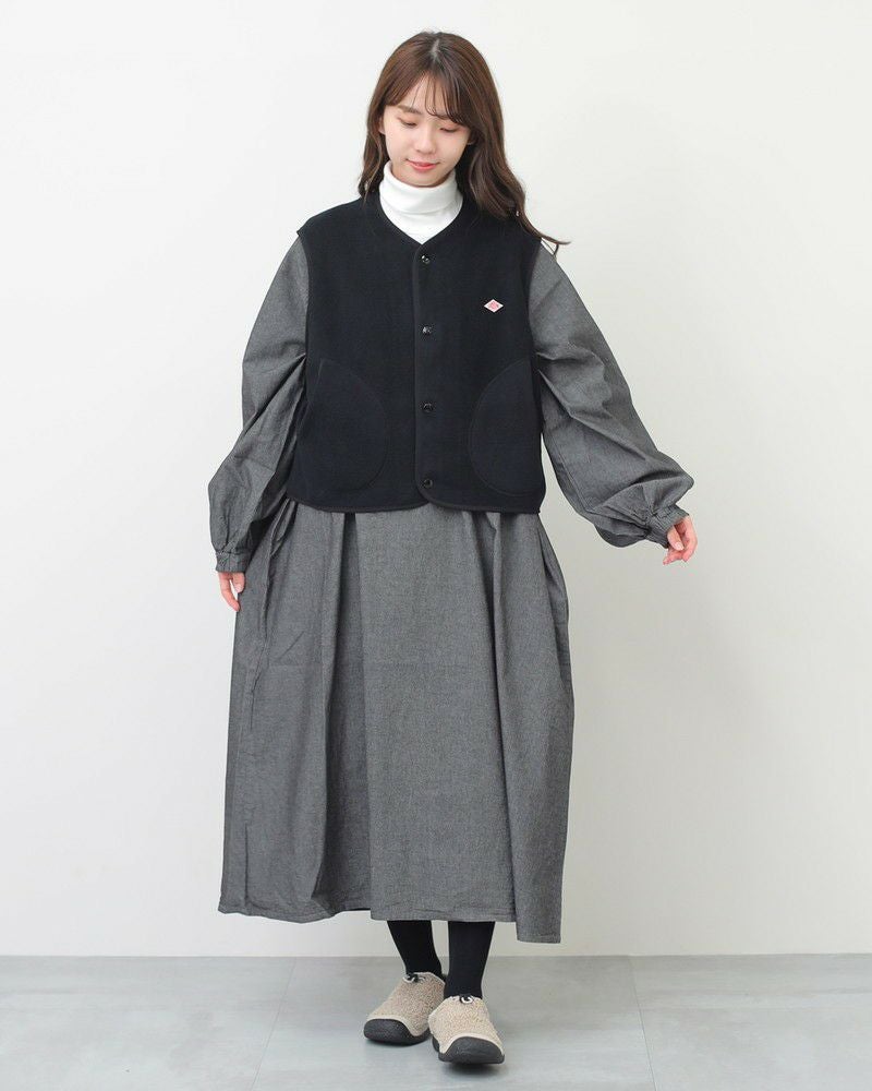 ［DANTON］フリースショートベスト