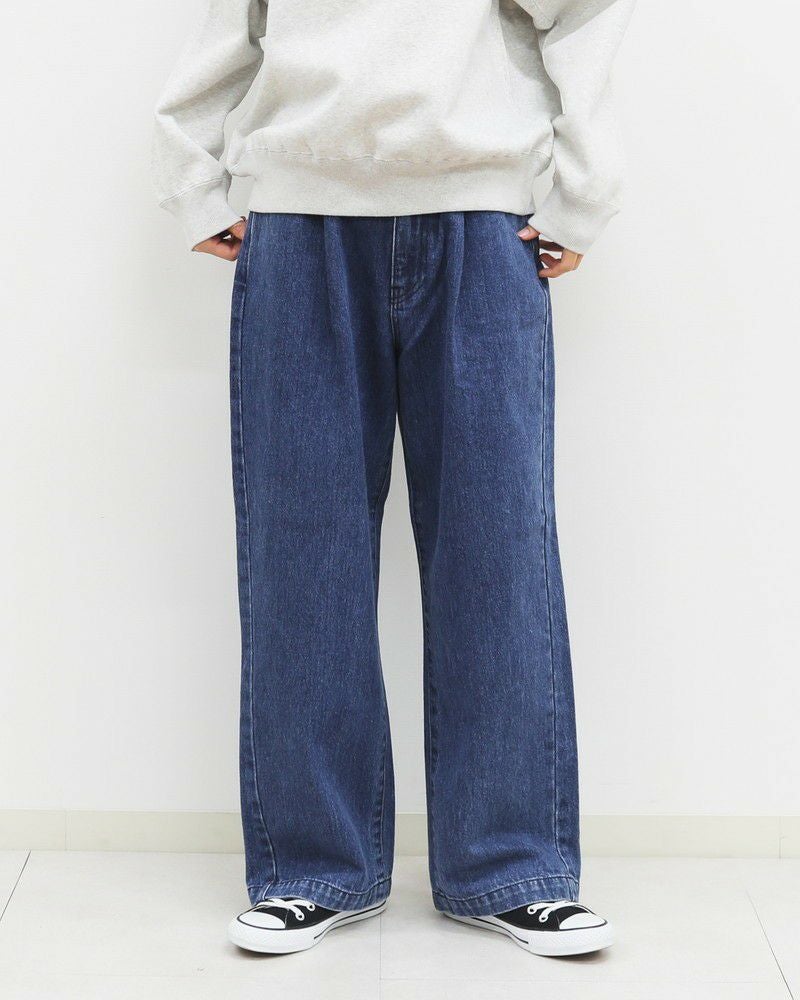 ［DANTON］タックデニムパンツ