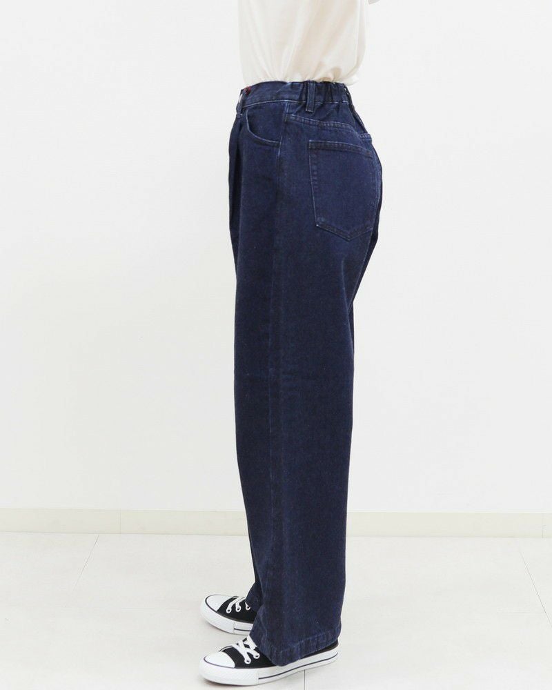 ［DANTON］タックデニムパンツ