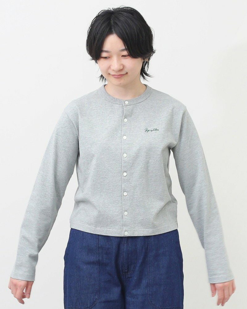 GYMPHLEX］コンパクトコットンクルーネックカーデ〈新色追加〉／ジム