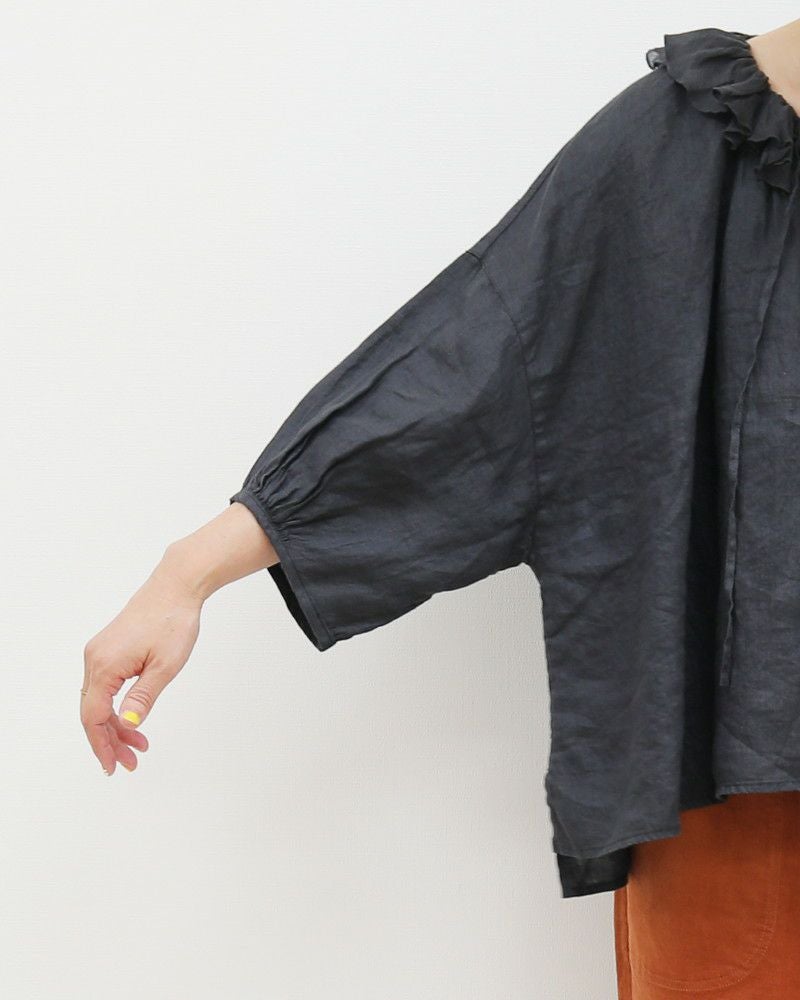 UNPLE］フリルカラーリネンブラウス／アンプル◇26SS ｜オンセブン