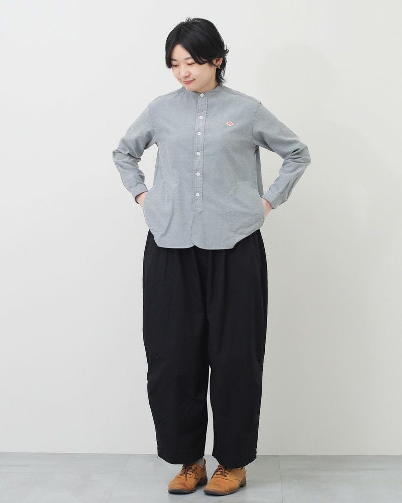 ［DANTON］フランネルバンドカラーシャツ