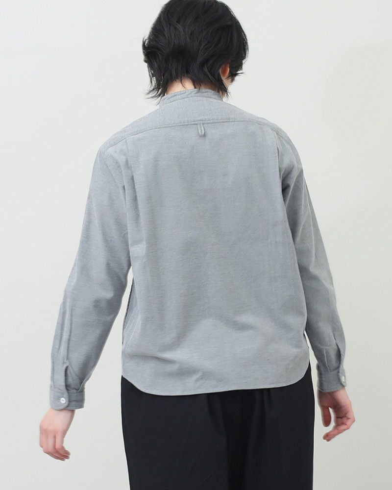 ［DANTON］フランネルバンドカラーシャツ