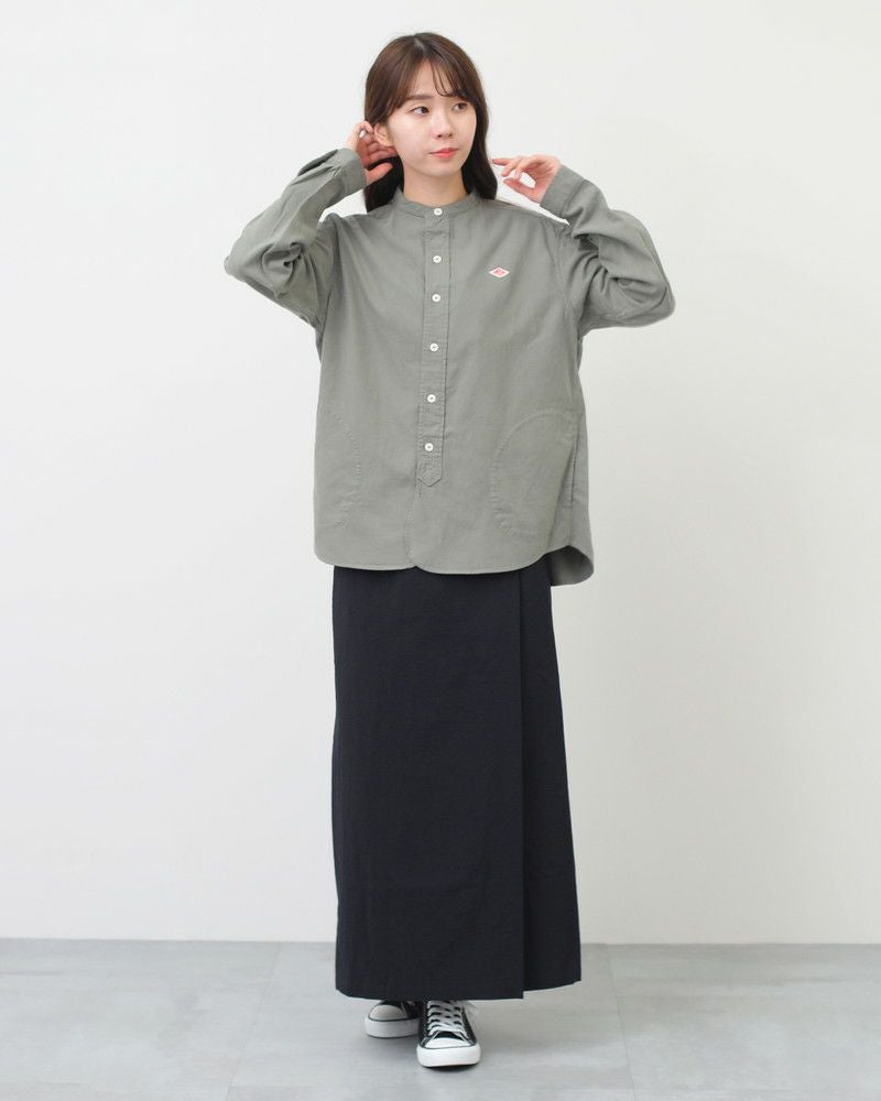 ［DANTON］フランネルバンドカラーシャツ