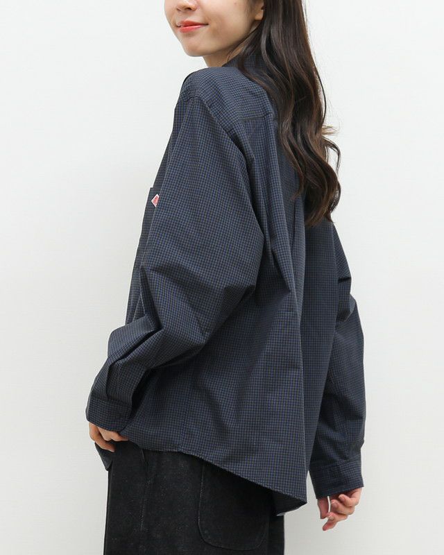 ［DANTON］ドット釦チェックシャツ