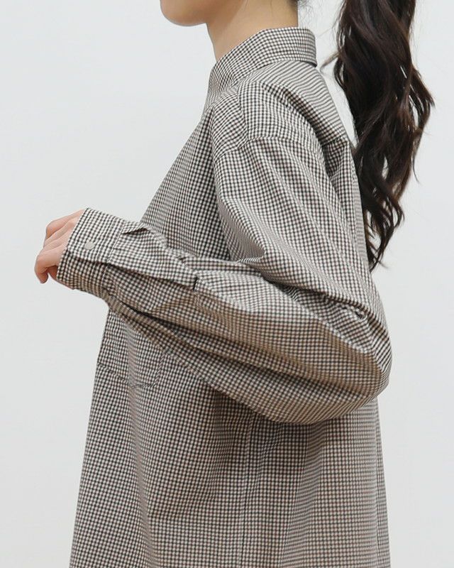 ［DANTON］ドット釦チェックシャツ