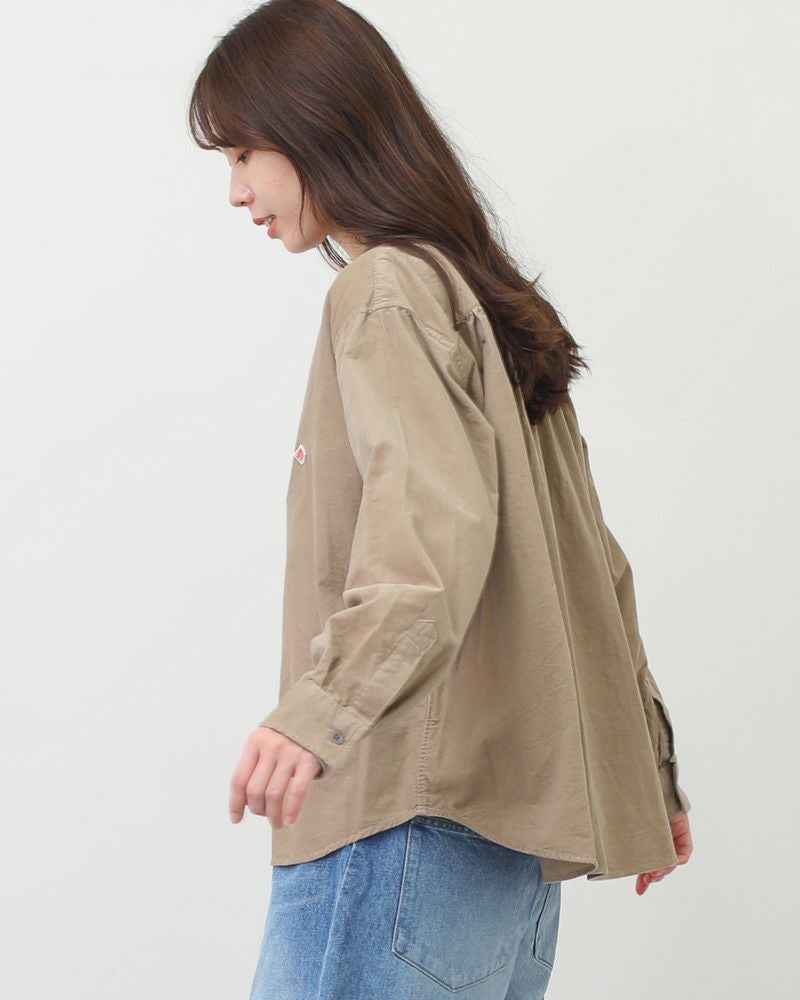 ［DANTON］コーデュロイバックギャザーシャツ