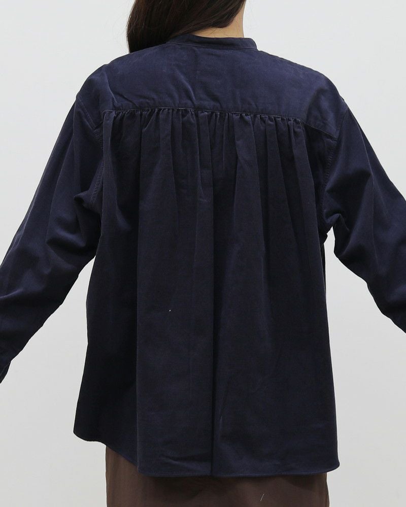 ［DANTON］コーデュロイバックギャザーシャツ