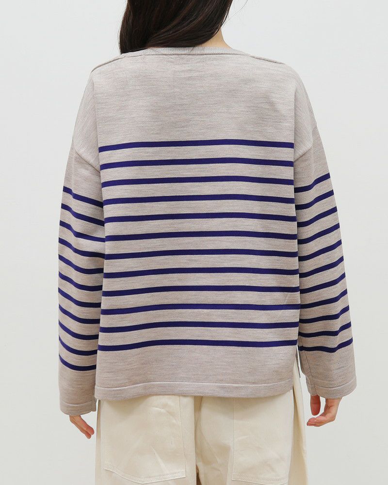 10％OFF】［ORCIVAL］パネルボーダーニットプルオーバー／オーシバル