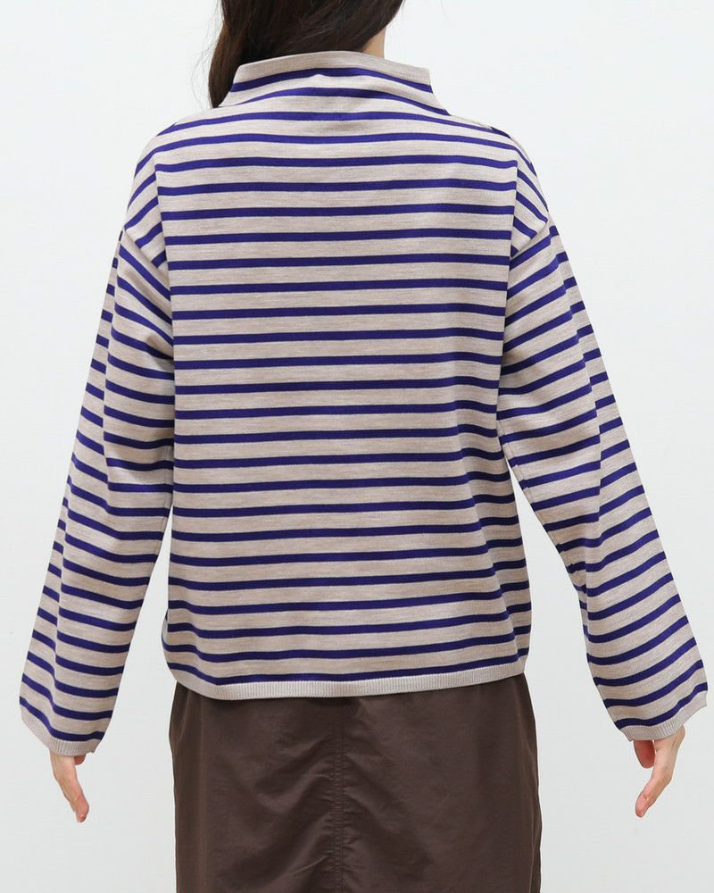 【出品24日まで】ORCIVAL モックネック プルオーバー ORCIVAL］モックネックボーダーニットプルオーバー／オーシバル ｜オン