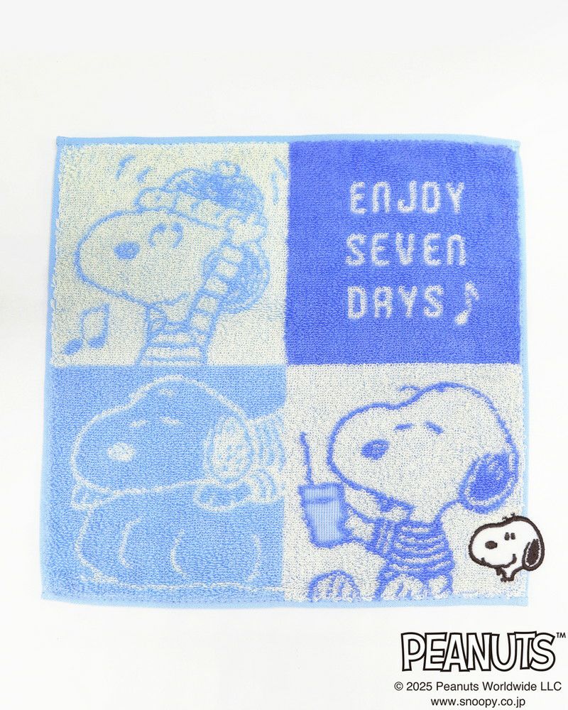 ON SEVEN DAYS］PEANUTS タオルハンカチ オリジナル スクエア柄／オン