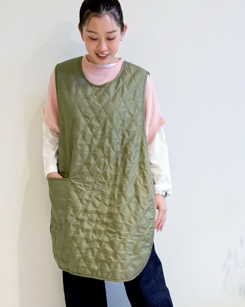 ON SEVEN DAYS］サッと着られる2wayフリースエプロン／オンセブン