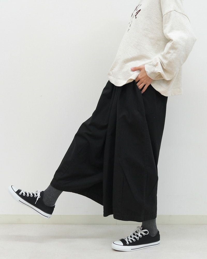 【ブルネロクチネリ】ガウチョパンツ クロップド丈 モニーレライン風 42 グレー blue willow(ブルーウィロー) コーデュロイ ガウチョパンツ ワイド