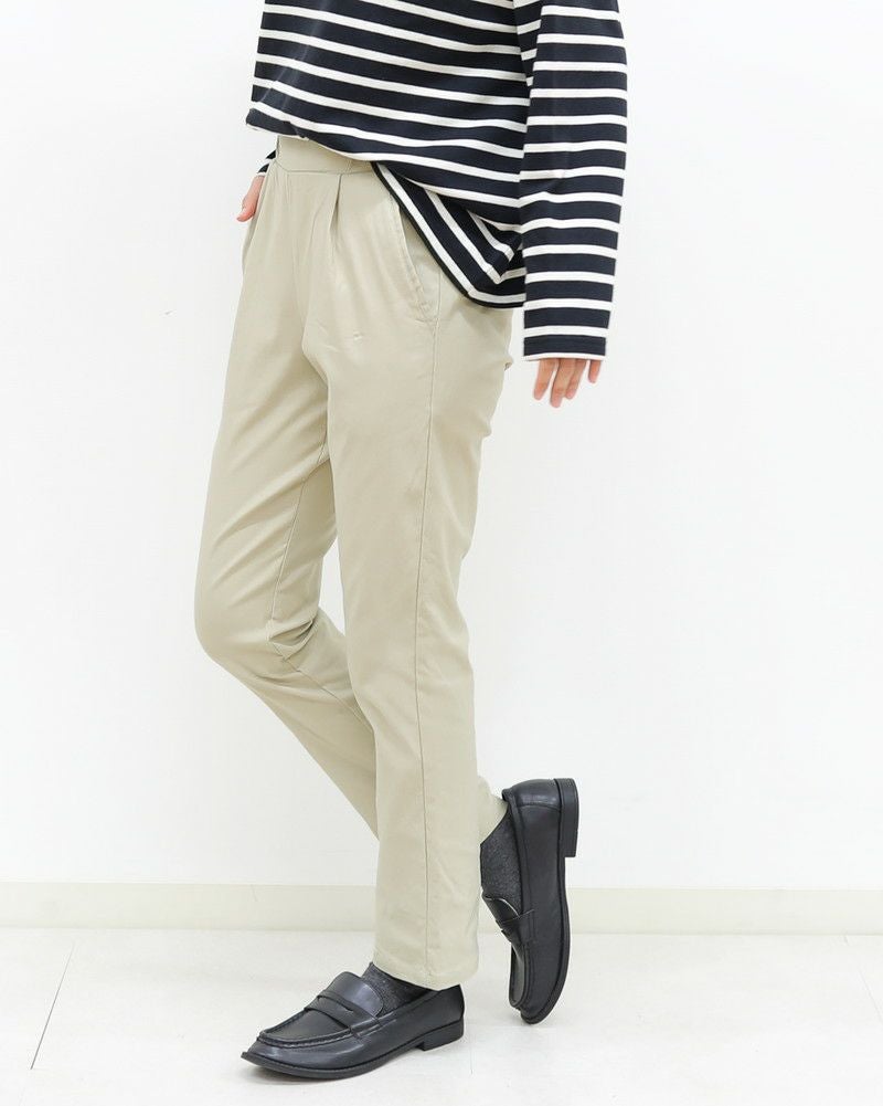 30％OFF】裏微起毛バリラクテーパードパンツ〈S/M/Lサイズ展開