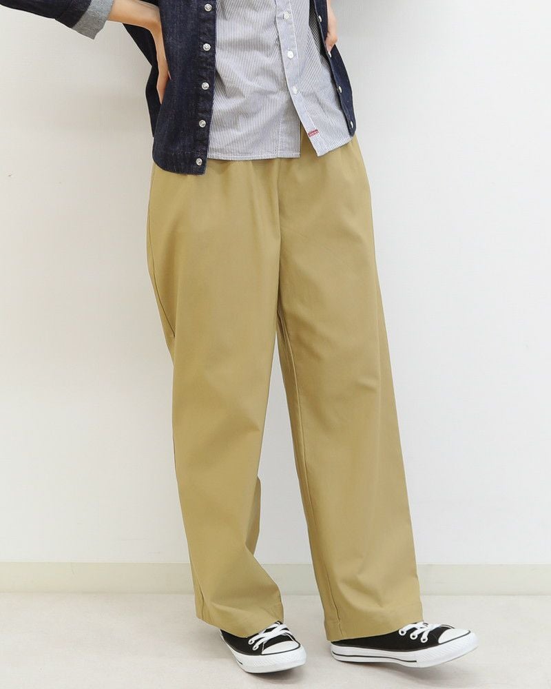 30％OFF】裏微起毛バリラクストレートタックパンツ 春カラー〈S/M/L