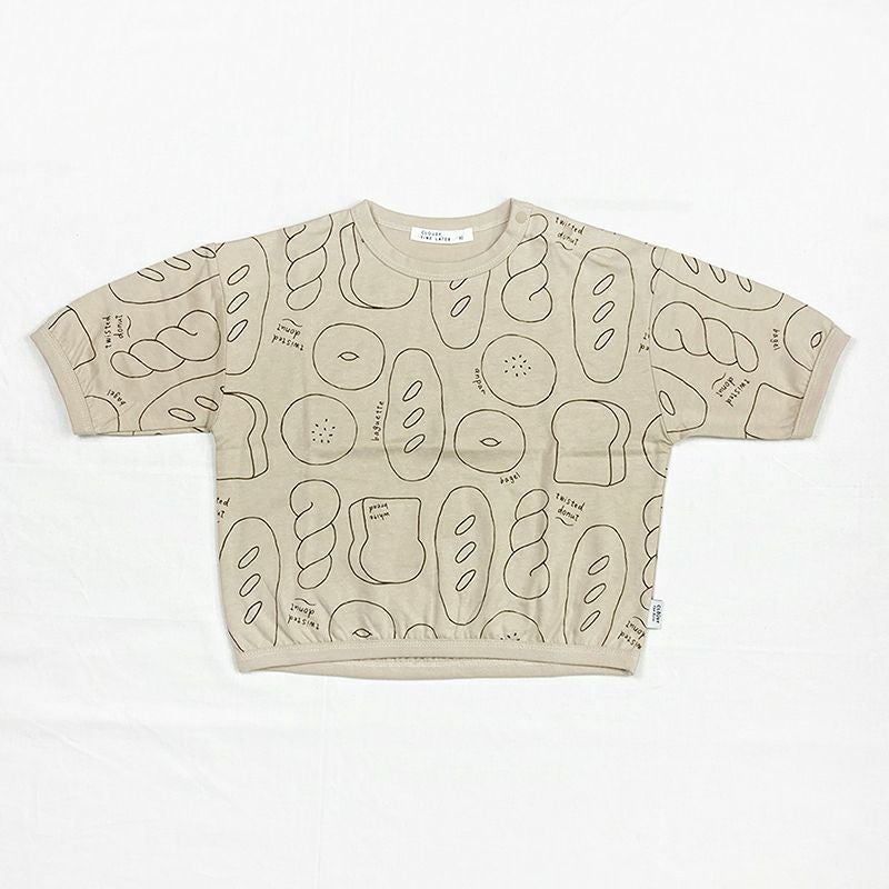 30％OFF】［CLOUDY, FINE LATER］パン柄7分袖Tシャツ キッズ