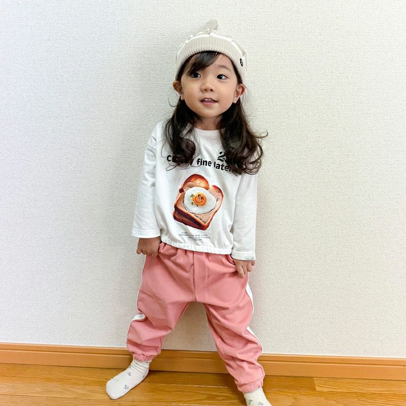 30％OFF】［CLOUDY, FINE LATER］目玉焼き 転写プリントTシャツ キッズ