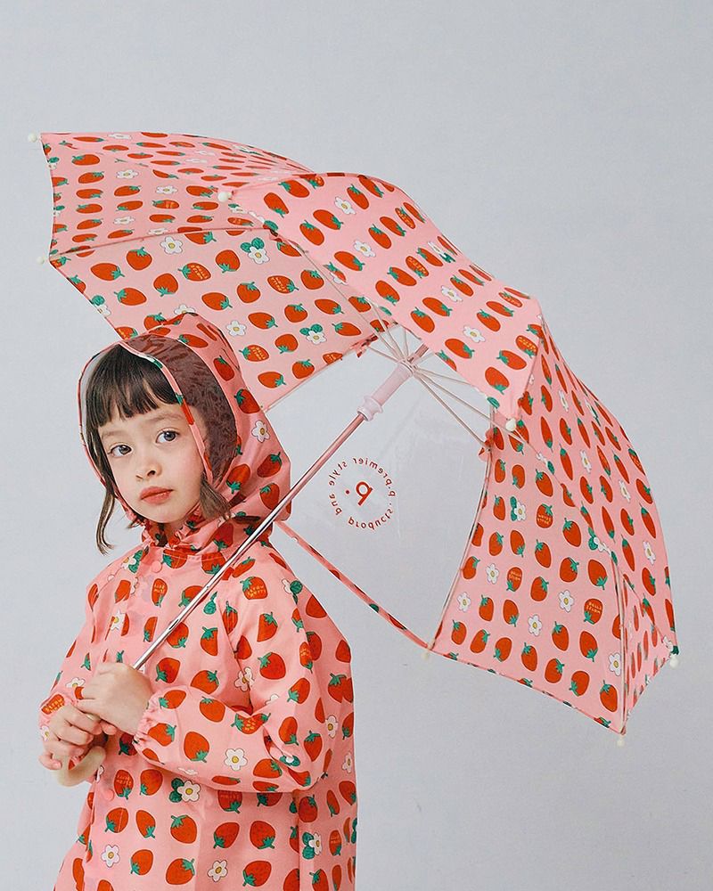 LGB☆傘 アンブレラ p.premier］雨の日がたのしい総柄アンブレラ キッズ／ピードット