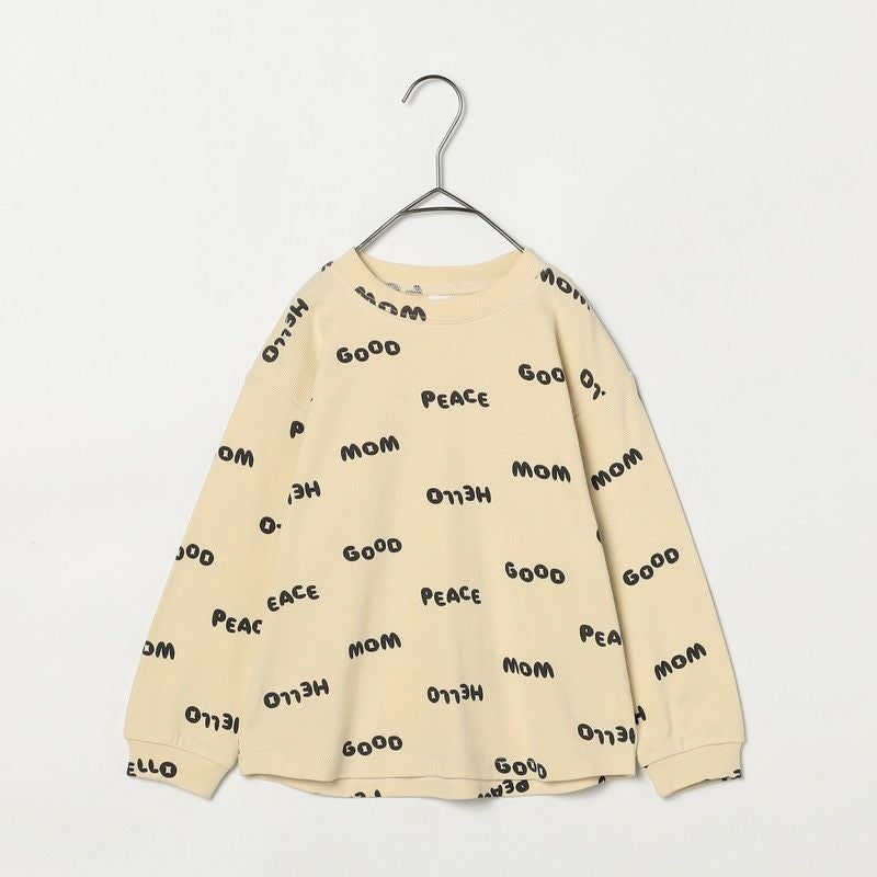 p.premier］イロチ買いしたい総柄ストレッチ長袖Tシャツ キッズ／ピー