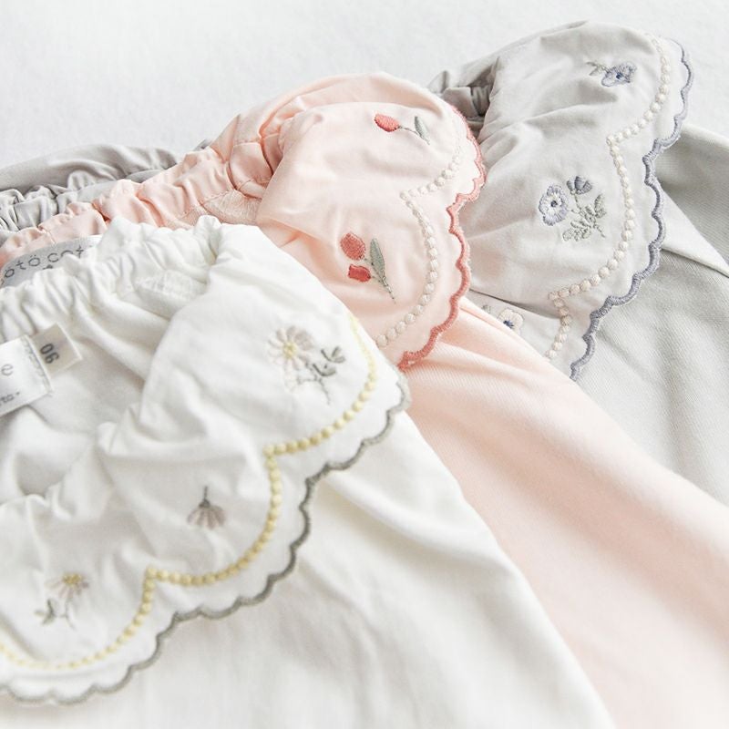 ちび！C O T O O コトゥー2枚　白　花　トップス　ブラウス 30％OFF】［coto cotte］春の花刺繍カットブラウス キッズ／コトコト