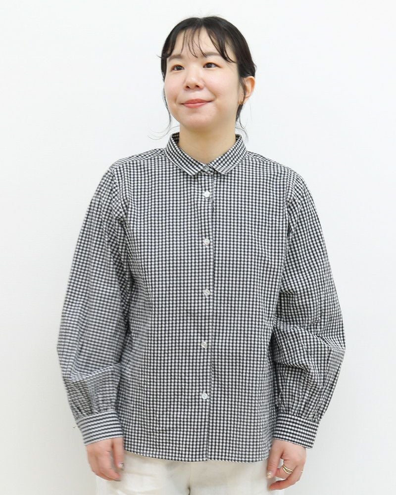 ラウンドヨーク　プルオーバー　ブラウス UNPLE］ラウンドヨークブラウス／アンプル◇26SS ｜オンセブンデイズ